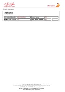 Saffron Cream Certificate