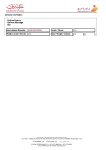 Saffron Massage Gel Certificate